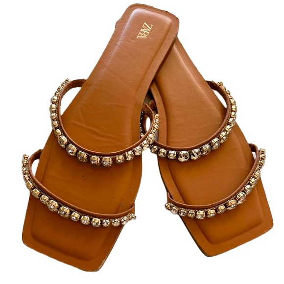 Zara Shoes - 💎ZARA RHINESTONE SANDALS 41 / 10💎